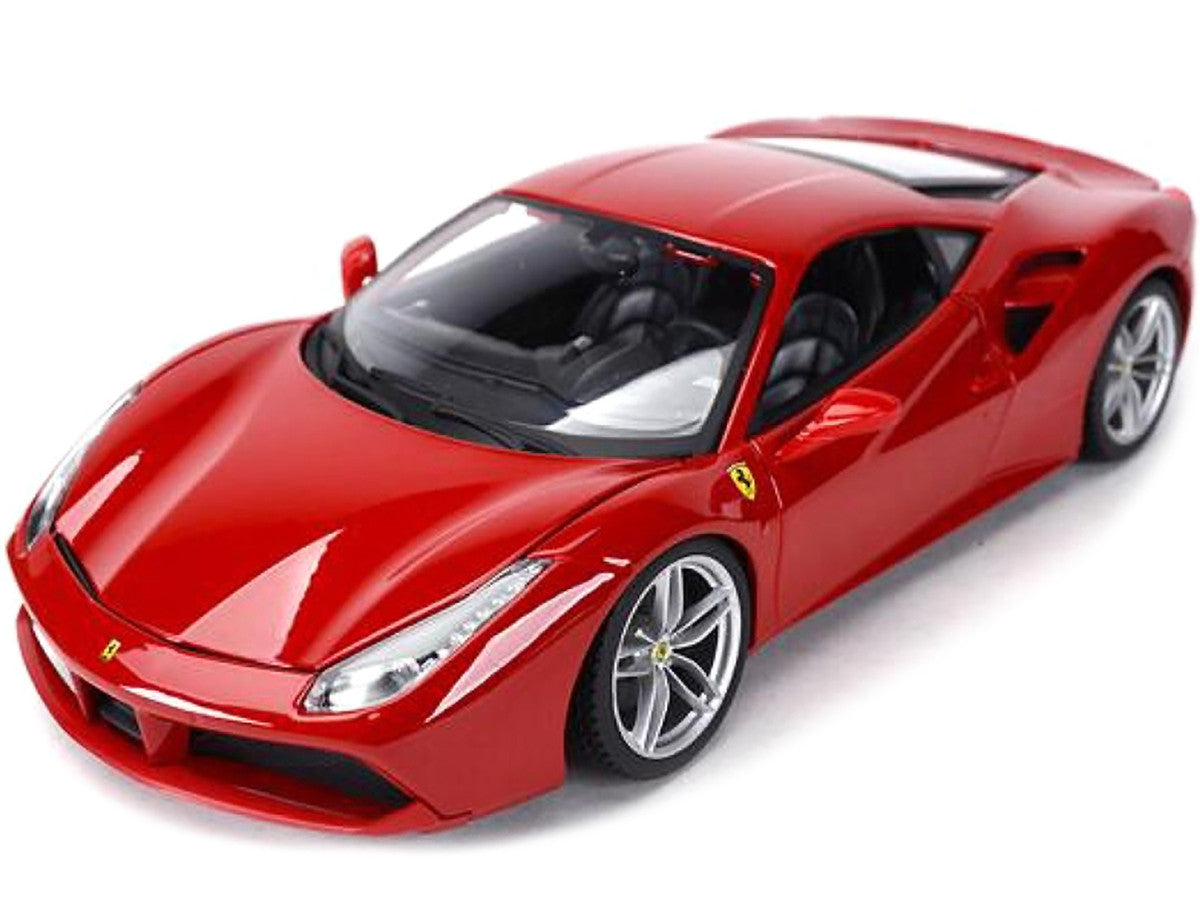 Ferrari 488 GTB Red 1/18 Diecast Model Car by Bburago-0
