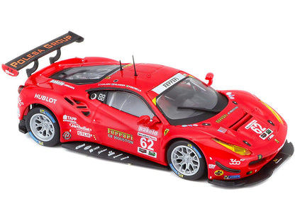 Ferrari 488 GTE #62 G. Fisichella - T. Vilander - J. Calado 24 Hours of Daytona (2017) 1/43 Diecast Model Car by Bburago-1