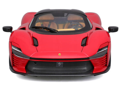 Ferrari Daytona SP3 Red with Black Top "Signature Series" 1/18 Diecast Model Car by Bburago-1