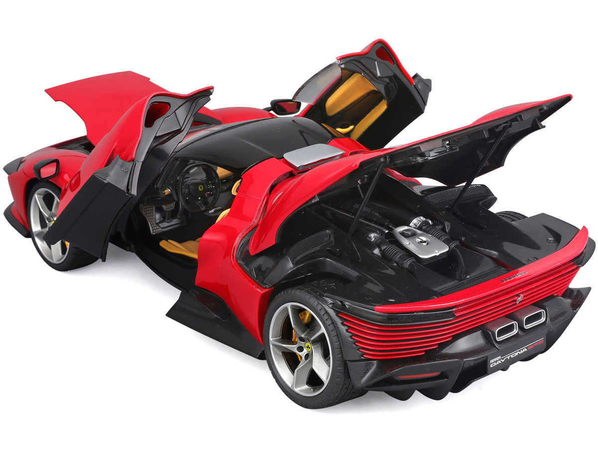 Ferrari Daytona SP3 Red with Black Top "Signature Series" 1/18 Diecast Model Car by Bburago-3