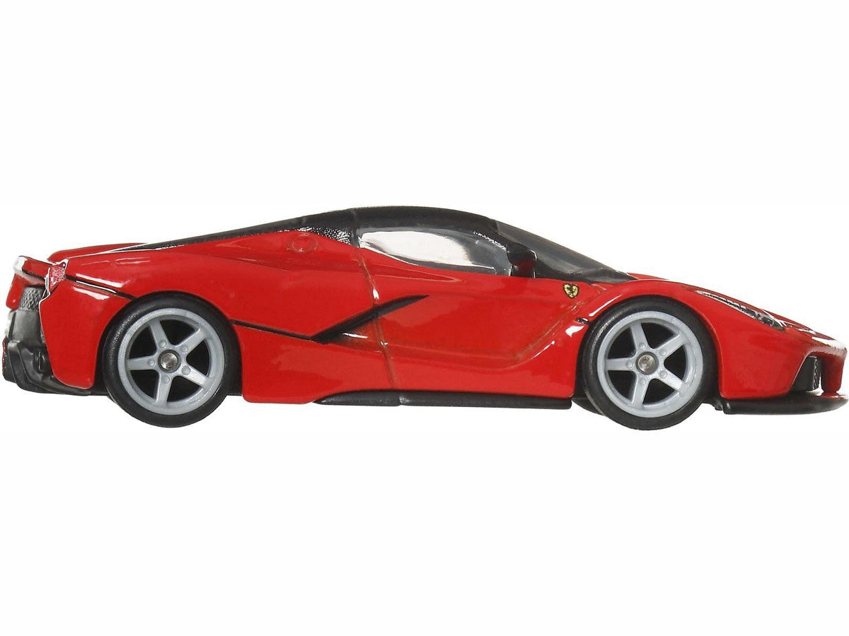 Ferrari LaFerrari Red with Black Top "Euro Speed" Series Diecast Model Car by Hot Wheels-2