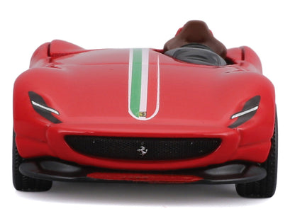 Ferrari Monza SP1 Red with Italian Flag Stripes "Speed Icons" Series 1/64 Diecast Model Car by Maisto-2