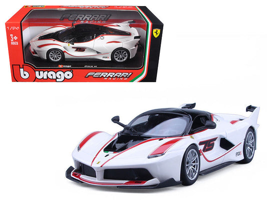 Ferrari Racing FXX-K #75 White 1/24 Diecast Model Car by Bburago-0