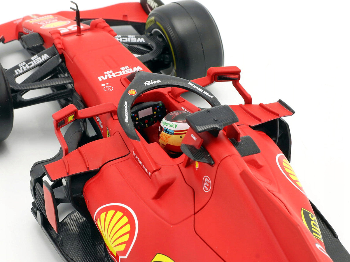 Ferrari SF21 #55 Carlos Sainz Formula One F1 Car "Ferrari Racing" Series 1/18 Diecast Model Car by Bburago-2