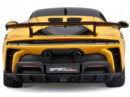 Ferrari SF90 XX Stradale Yellow with Black Top "Race and Play" Series 1/24 Diecast Model Car by Bburago-3