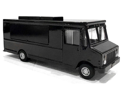 Food Truck Plain Black 1/64 Diecast Model by American Diorama-1