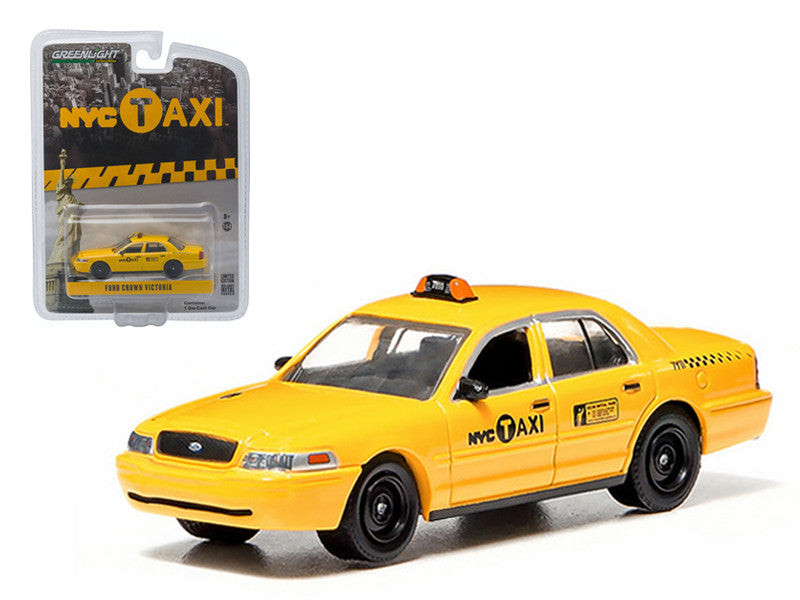 Ford Crown Victoria Yellow "NYC Taxi" (New York City) 1/64 Diecast Model Car by Greenlight-0