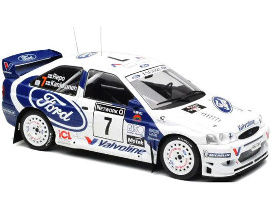 Ford Escort WRC #7 Juha Kankkunen - Juha Repo 2nd Place "RAC Rally" (1998) 1/18 Diecast Model Car by IXO Models-1