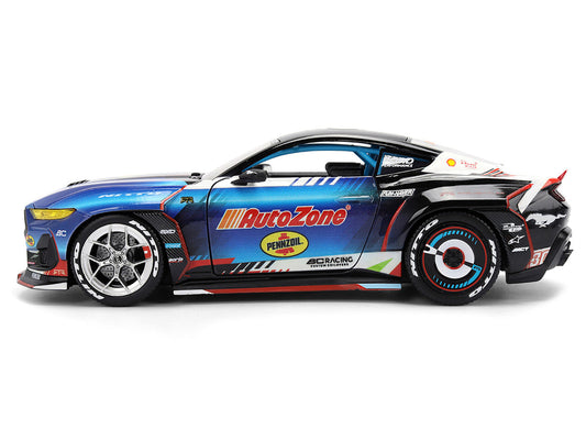 Ford Mustang RTR #130 James Deane "AutoZone" "Formula Drift PRO Championship" (2025) with Lights "RTR Vehicles" Series 1/24 Diecast Model Car by Jada-0