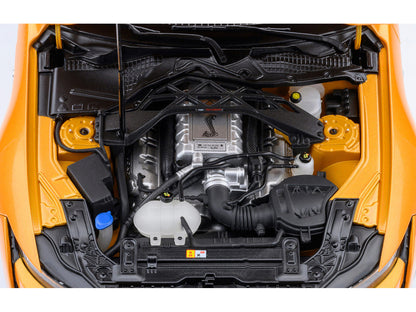 Ford Mustang Shelby GT500 Cyber Orange Metallic with Black Stripes 1/18 Model Car by Autoart-3
