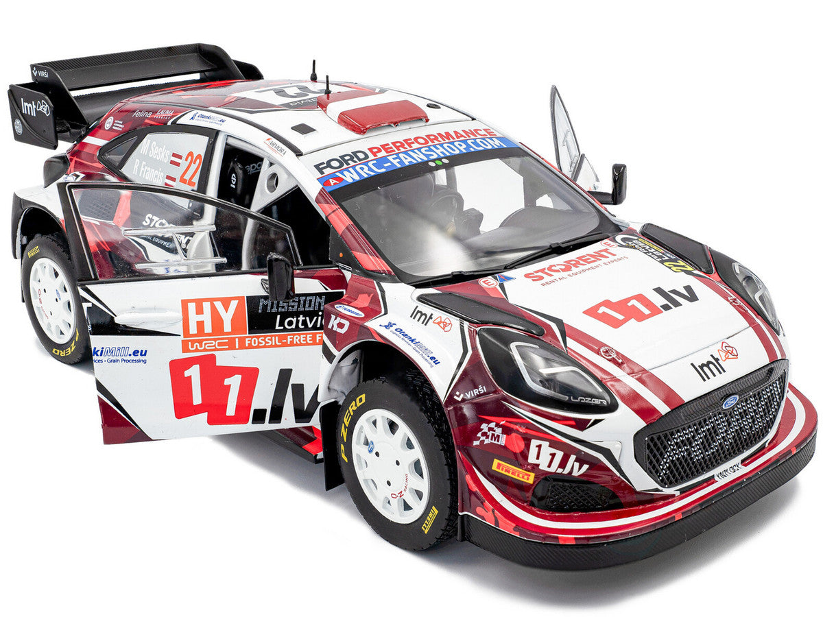 Ford Puma Rally1 #22 Martins Sesks - Renars Francis "Rally Latvia" (2024) "Competition" Series 1/18 Diecast Model Car by Solido-3