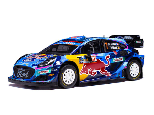 Ford Puma Rally1 #7 Pierre-Louis Loubet - Nicolas Gilsoul "Rally Sweden" (2023) 1/18 Diecast Model Car by IXO Models-1