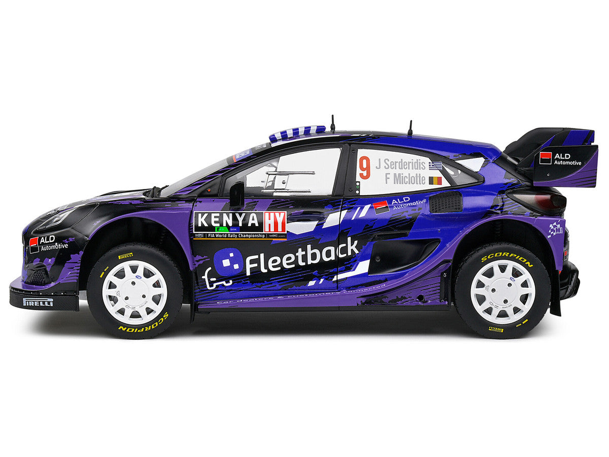 Ford Puma Rally1 Hybrid #9 Jourdan Serderidis - Frederic Miclotte "Safari Rally Kenya" (2022) "Competition" Series 1/18 Diecast Model Car by Solido-1