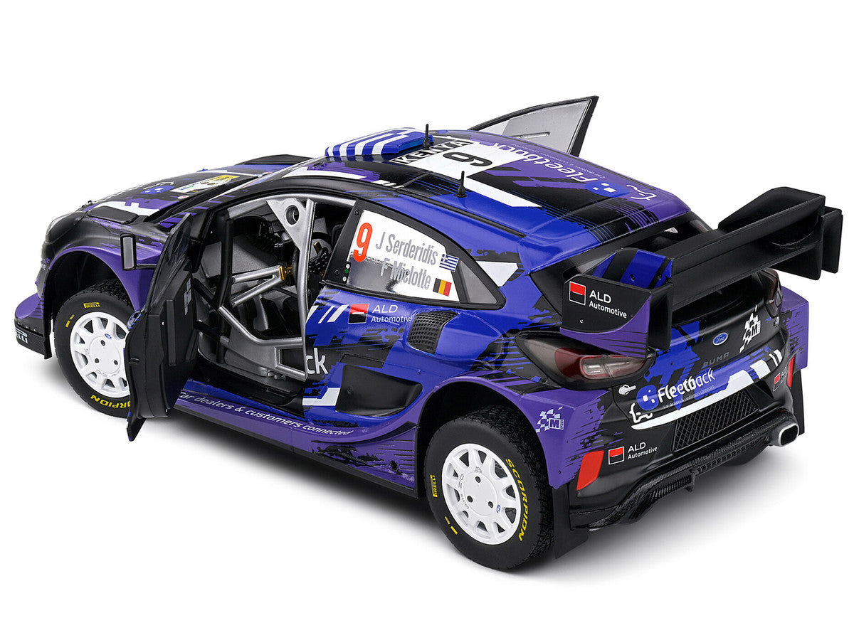 Ford Puma Rally1 Hybrid #9 Jourdan Serderidis - Frederic Miclotte "Safari Rally Kenya" (2022) "Competition" Series 1/18 Diecast Model Car by Solido-3