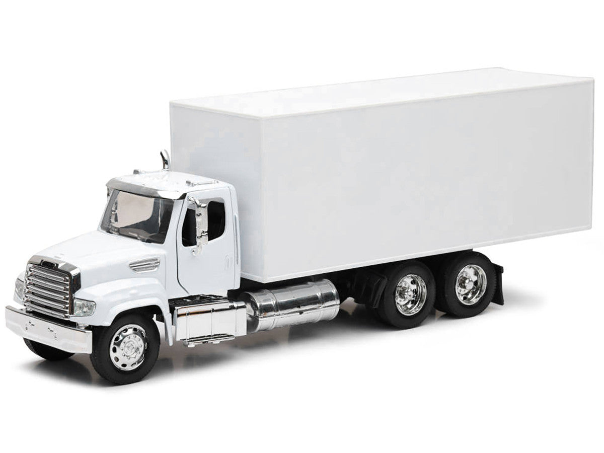 Freightliner 114SD Box Truck White "Long Haul Trucker" Series 1/32 Diecast Model by New Ray-1