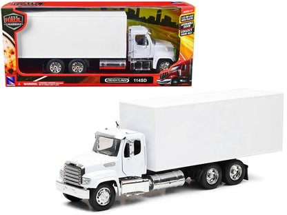 Freightliner 114SD Box Truck White "Long Haul Trucker" Series 1/32 Diecast Model by New Ray-0