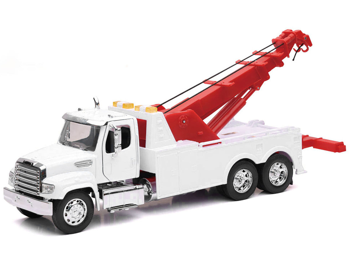 Freightliner 114SD Tow Truck White and Red "Long Haul Trucker" Series 1/32 Diecast Model by New Ray-1