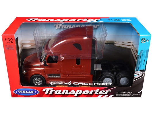 Freightliner Cascadia Truck Copper Metallic "Transporter" Series 1/32 Diecast Model by Welly-2