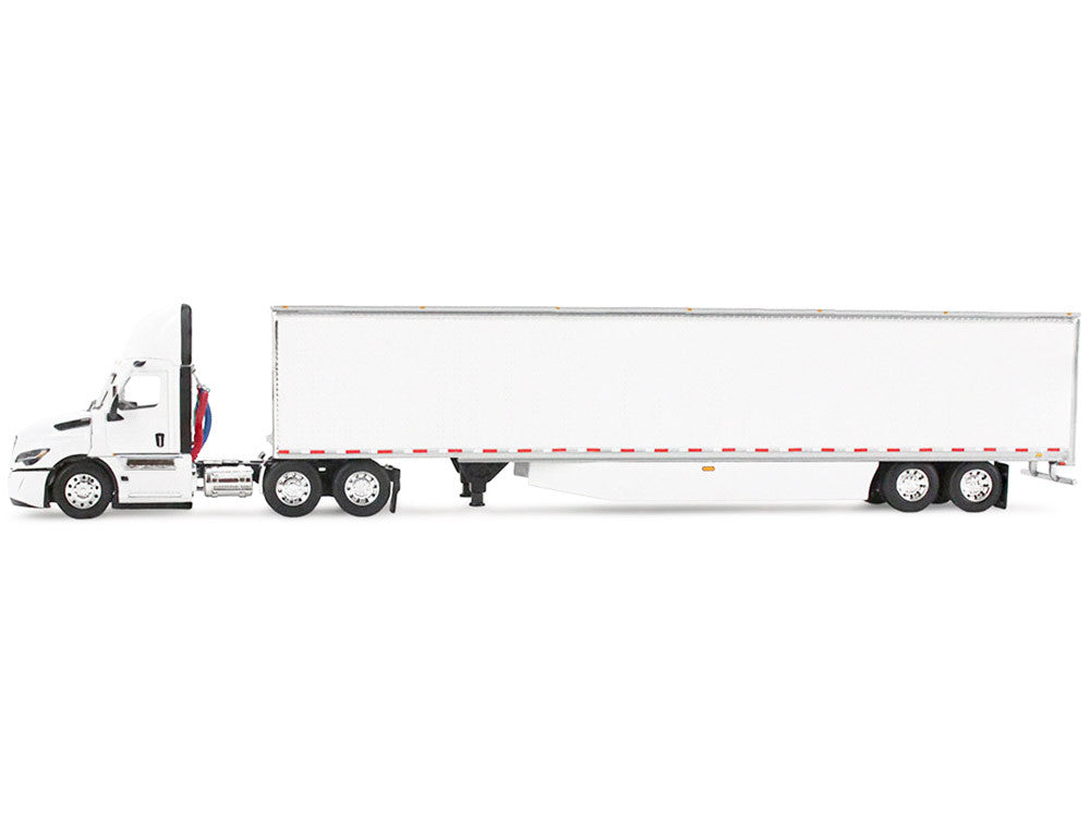 Freightliner Fifth Generation Cascadia Day Cab and 53' Utility Trailer with Skirts White 1/64 Diecast Model by DCP/First Gear-2
