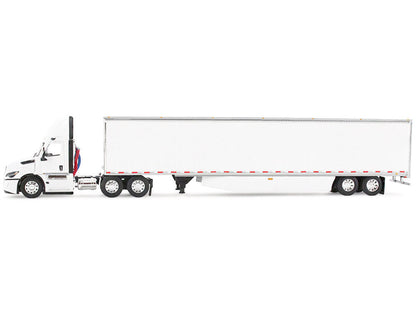 Freightliner Fifth Generation Cascadia Day Cab and 53' Utility Trailer with Skirts White 1/64 Diecast Model by DCP/First Gear-2