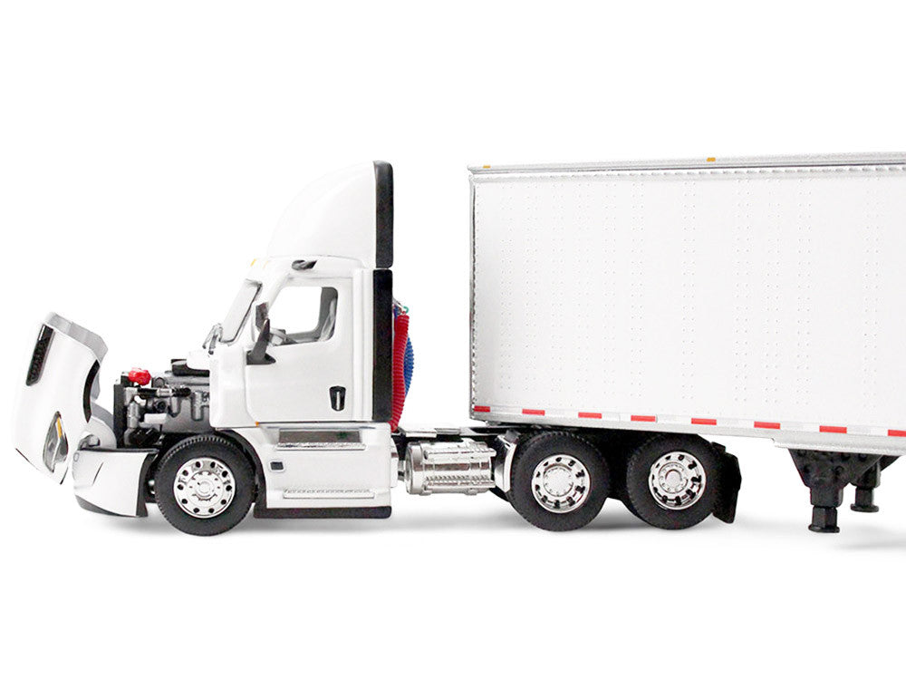 Freightliner Fifth Generation Cascadia Day Cab and 53' Utility Trailer with Skirts White 1/64 Diecast Model by DCP/First Gear-3