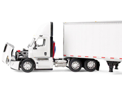 Freightliner Fifth Generation Cascadia Day Cab and 53' Utility Trailer with Skirts White 1/64 Diecast Model by DCP/First Gear-3