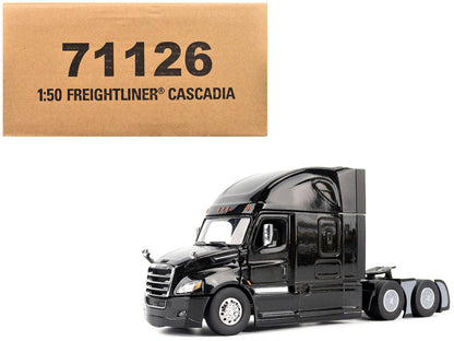 Freightliner New Cascadia Sleeper Cab Truck Tractor Black "Transport Series" 1/50 Diecast Model by Diecast Masters-4