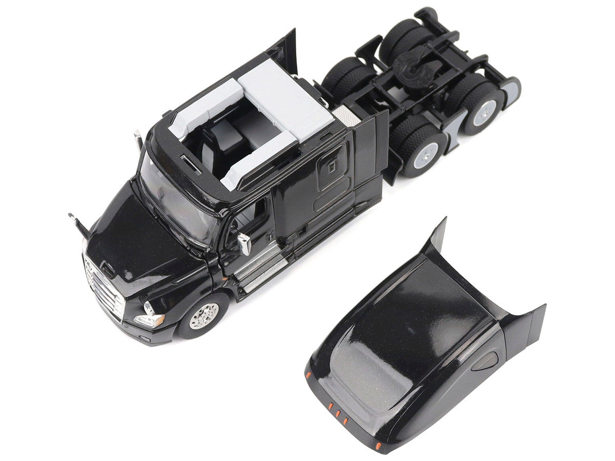 Freightliner New Cascadia Sleeper Cab Truck Tractor Black "Transport Series" 1/50 Diecast Model by Diecast Masters-2