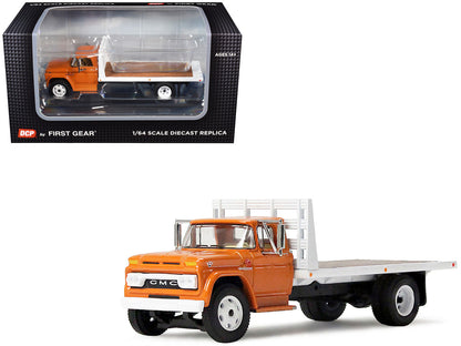 GMC 4000 Flatbed Truck Omaha Orange 1/64 Diecast Model by DCP/First Gear-3