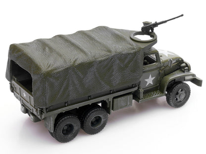 GMC CCKW 353 Truck With Mounted Gun Olive Drab "4148174-S" US Army World War II 1/72 Diecast Model by Legion-3