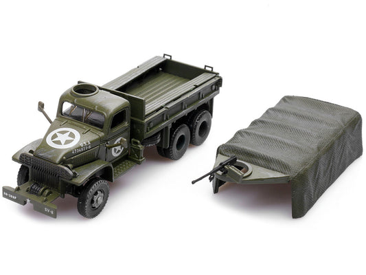 GMC CCKW 353 Truck With Mounted Gun Olive Drab "4734511-S" US Army World War II 1/72 Diecast Model by Legion-1