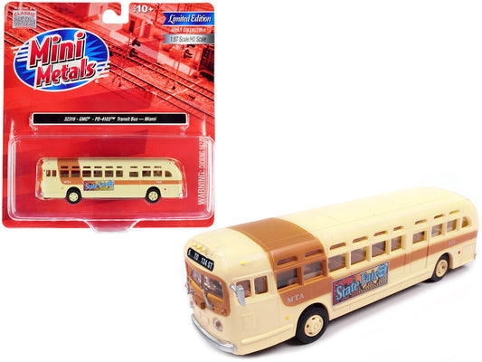 GMC PD-4103 Transit Bus #948 Beige "MTA Miami" 1/87 (HO) Scale Model by Classic Metal Works-0