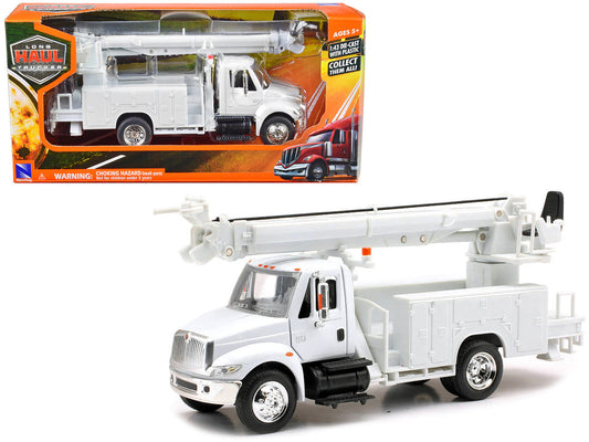 International 4200 Digger Service Truck White "Long Haul Trucker" Series 1/43 Diecast Model by New Ray-0