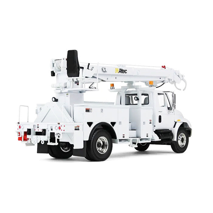 International DuraStar Truck with Digger Derrick Body "Altec" White 1/34 Diecast Model by First Gear-2