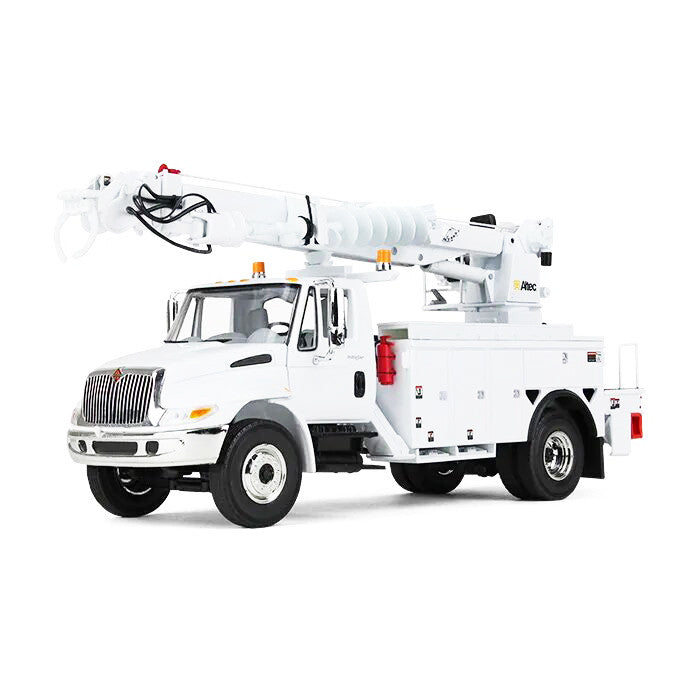 International DuraStar Truck with Digger Derrick Body "Altec" White 1/34 Diecast Model by First Gear-1