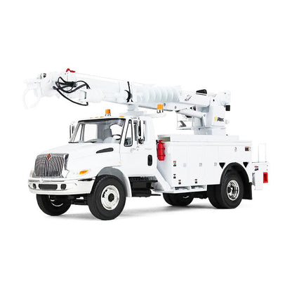 International DuraStar Truck with Digger Derrick Body "Altec" White 1/34 Diecast Model by First Gear-1