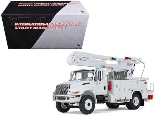 International DuraStar Utility Bucket Truck "Altec" White 1/34 Diecast Model by First Gear-0