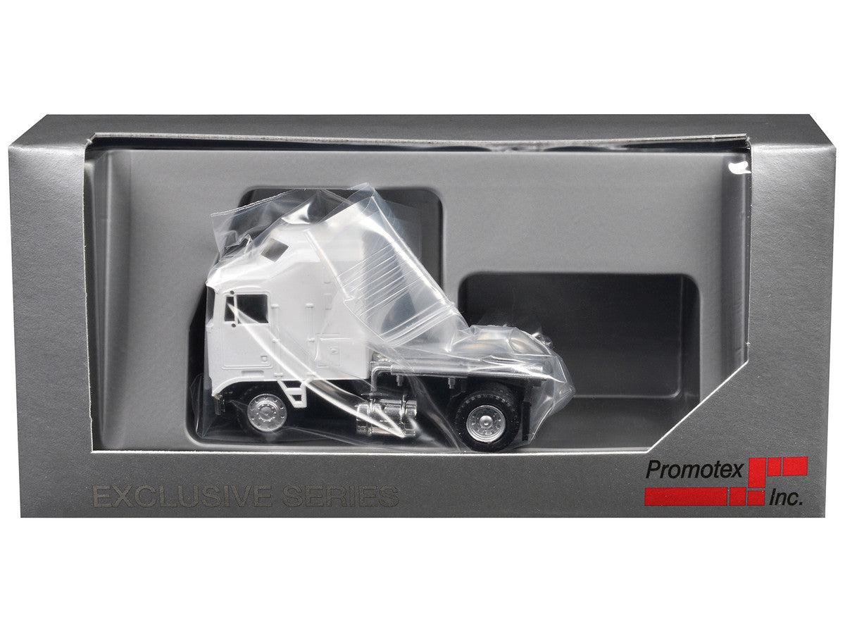Kenworth K100 Single-Axle Truck with 5-Bar Grill White 1/87 (HO) Plastic Model Car by Promotex-1