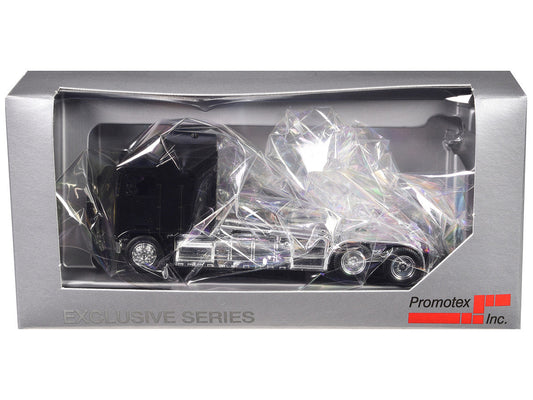 Kenworth K100 with 5-Bar Grill and XXL Chassis Black 1/87 (HO) Plastic Model Car by Promotex-0