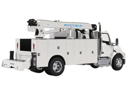 Kenworth T380 Auto-Crane Titan 85-Body HC14-Crane Work Truck with Miller EnPak White "Transport Series" 1/50 Diecast Model by Diecast Masters-2