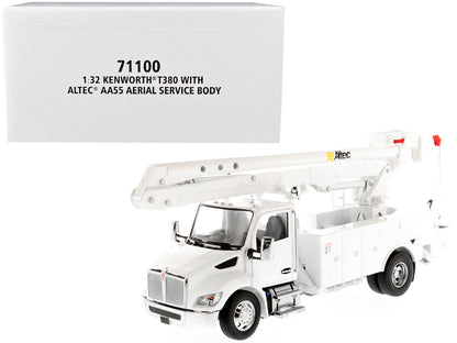 Kenworth T380 with Altec AA55 Aerial Service Truck White "Transport Series" 1/32 Diecast Model by Diecast Masters-0