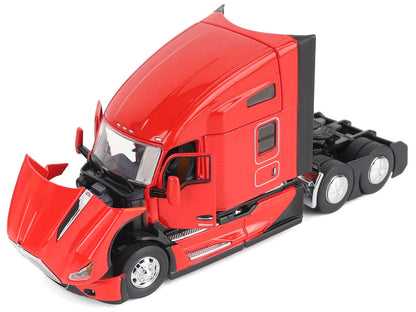 Kenworth T680 76" High Roof Sleeper Cab Truck Tractor Viper Red "Transport Series" 1/50 Diecast Model by Diecast Masters-3