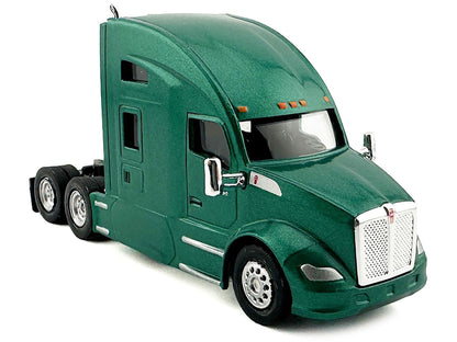 Kenworth T680 Sleeper Cab Green Metallic 1/87 (HO) Plastic Model Car by HO Logistics-1