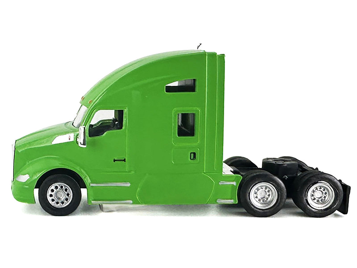 Kenworth T680 Sleeper Cab Lime Green 1/87 (HO) Plastic Model Car by HO Logistics-1