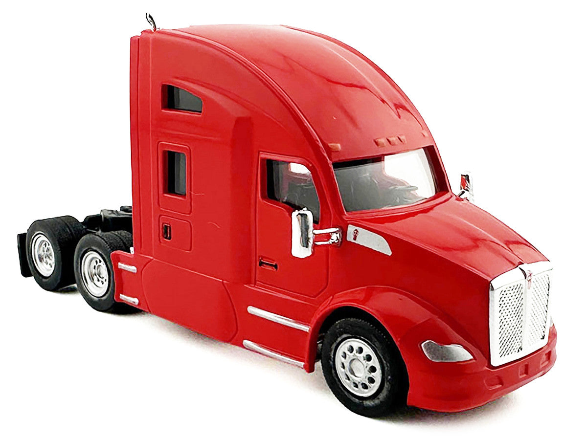 Kenworth T680 Sleeper Cab Red 1/87 (HO) Plastic Model Car by HO Logistics-1