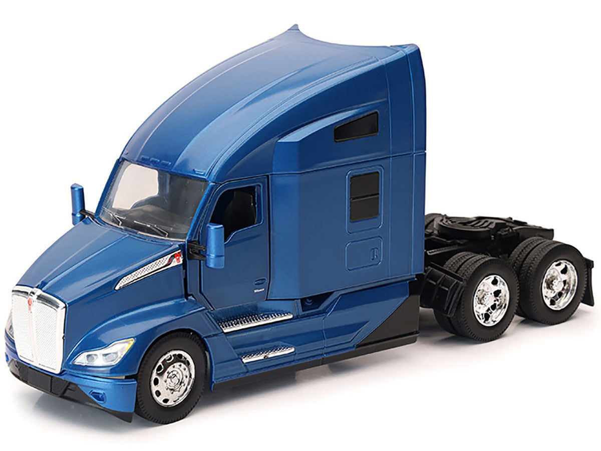 Kenworth T680 Truck Tractor Blue Metallic "Long Haul Truckers" Series 1/32 Diecast Model by New Ray-0