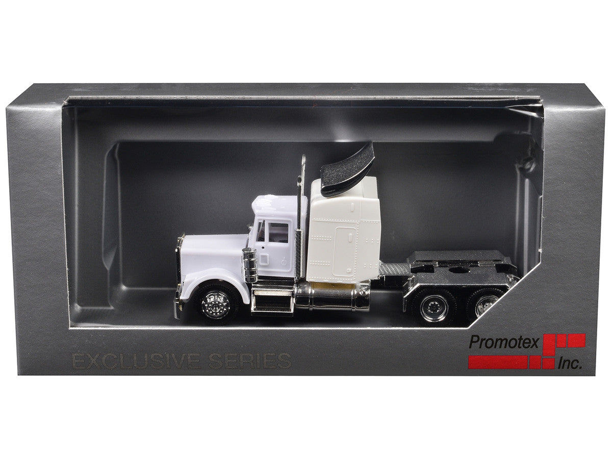 Kenworth W900 Sleeper Cab White 1/87 (HO) Plastic Model Car by Promotex-1
