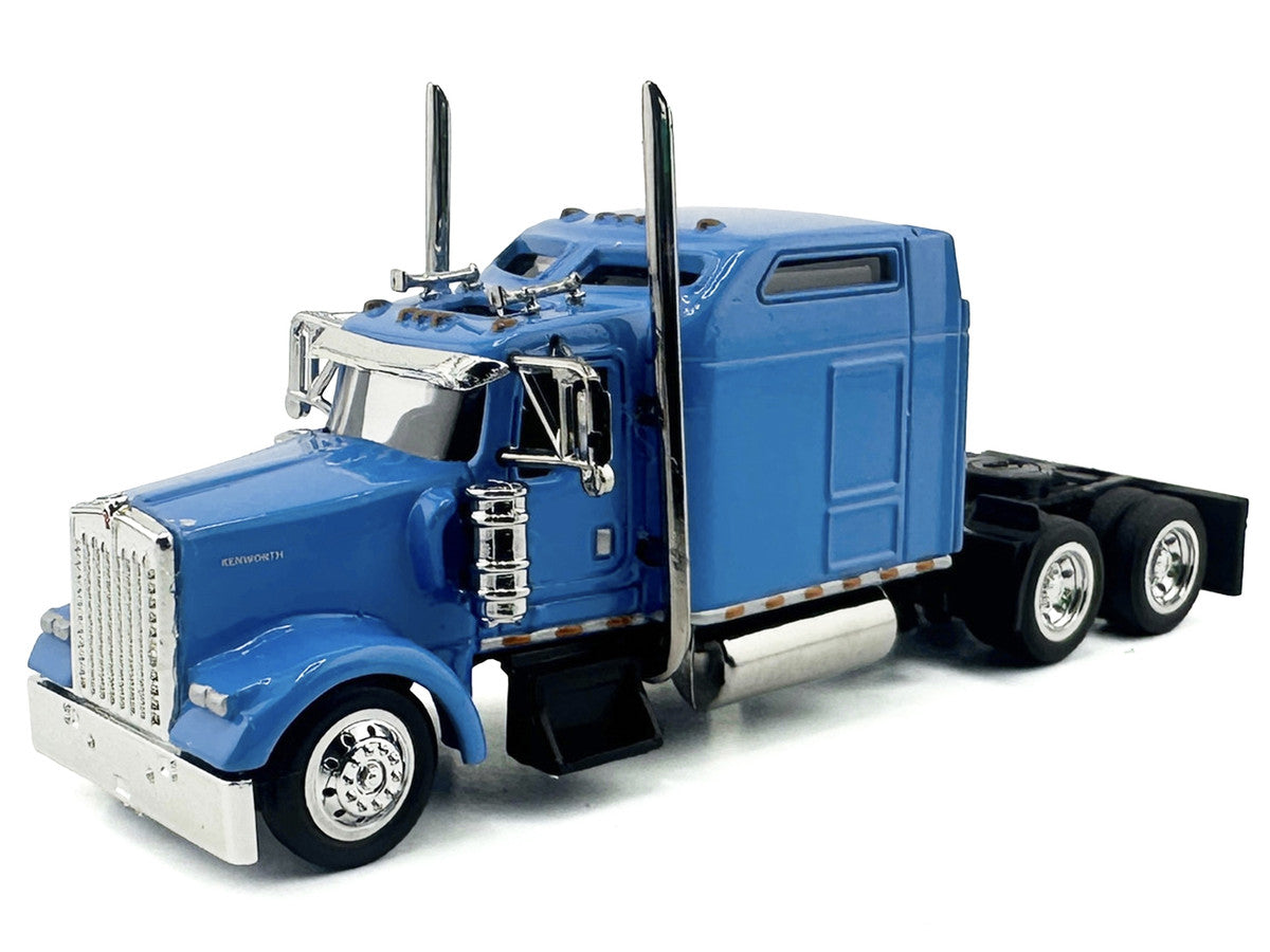 Kenworth W900L Truck Tractor with Sleeper Cab Baby Blue 1/87 (HO) Scale Plastic Model Car by HO Logistics-1