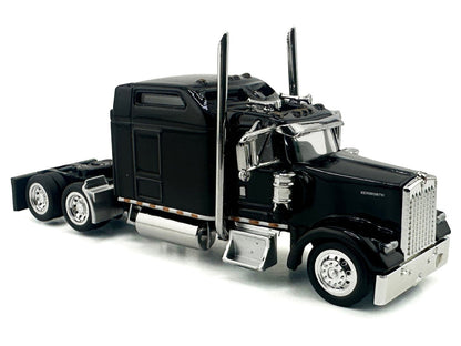 Kenworth W900L Truck Tractor with Sleeper Cab Black 1/87 (HO) Scale Plastic Model Car by HO Logistics-2