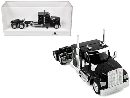 Kenworth W990 with Flat Top Sleeper Cab Black 1/87 (HO) Plastic Model Car by HO Logistics-2